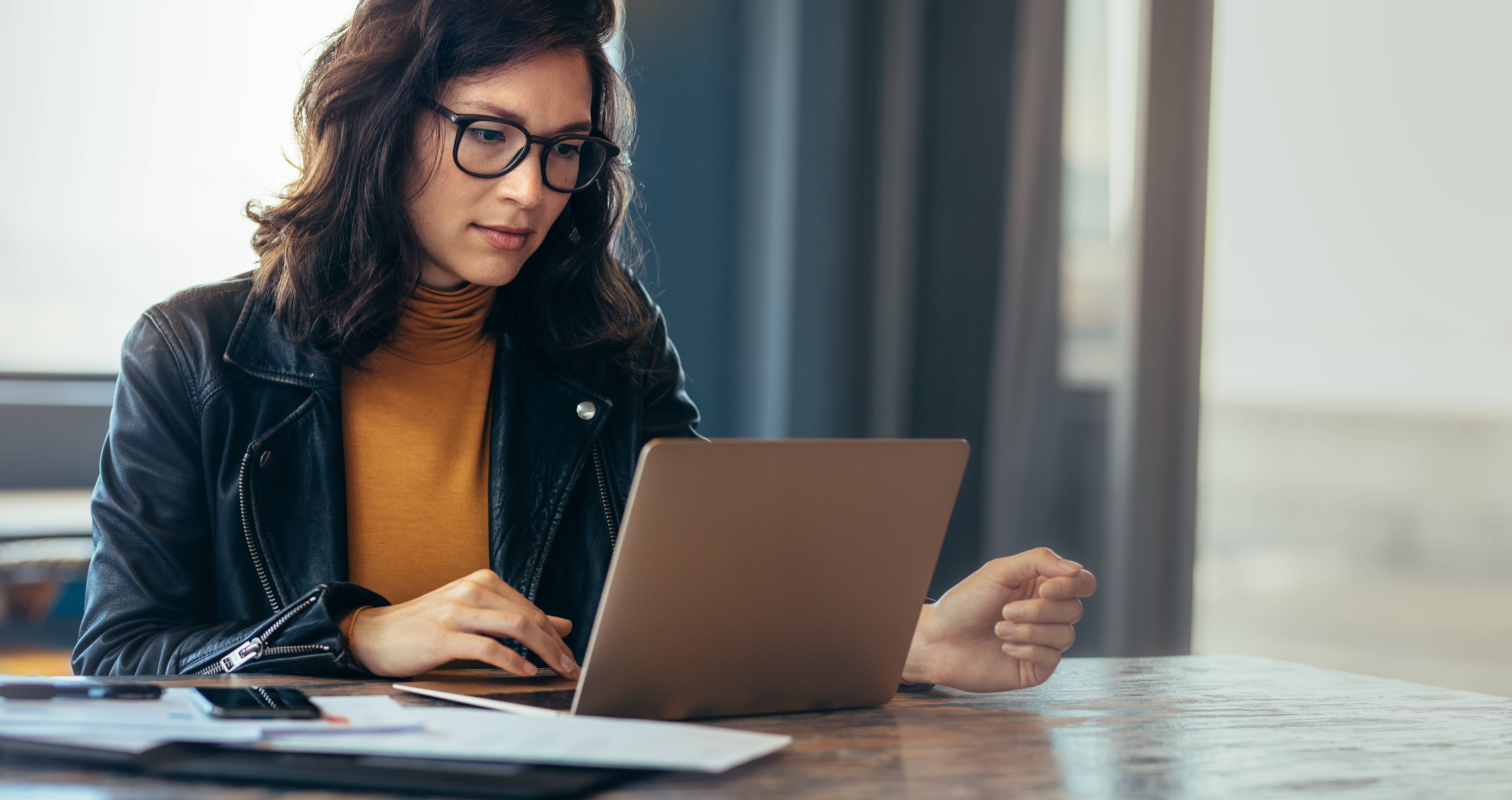 Female on Laptop