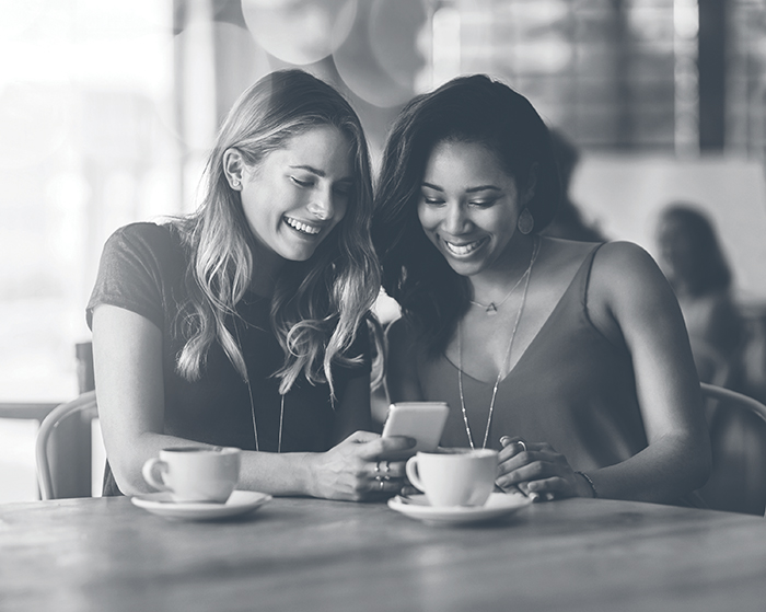 Friends having coffee