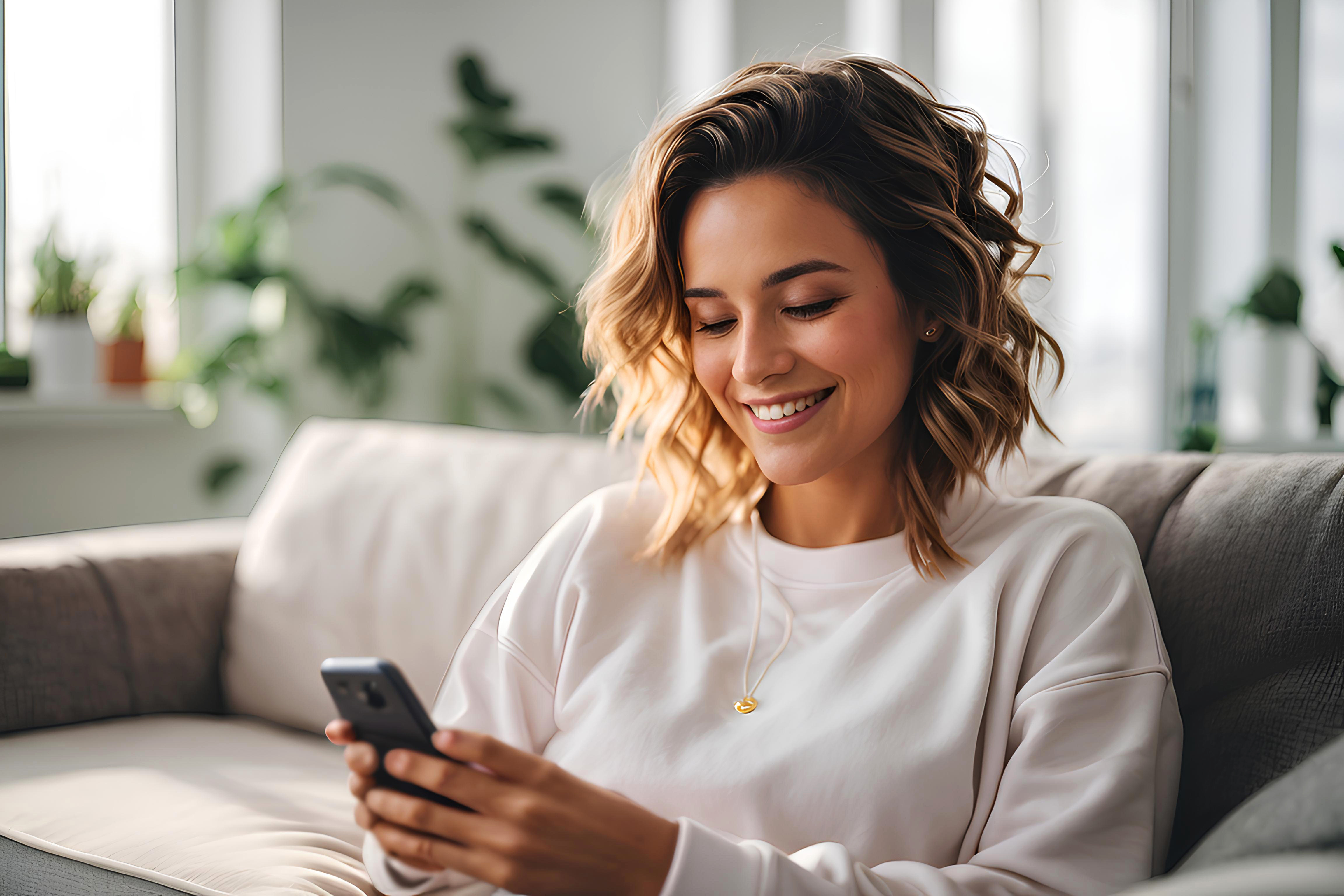 female on phone